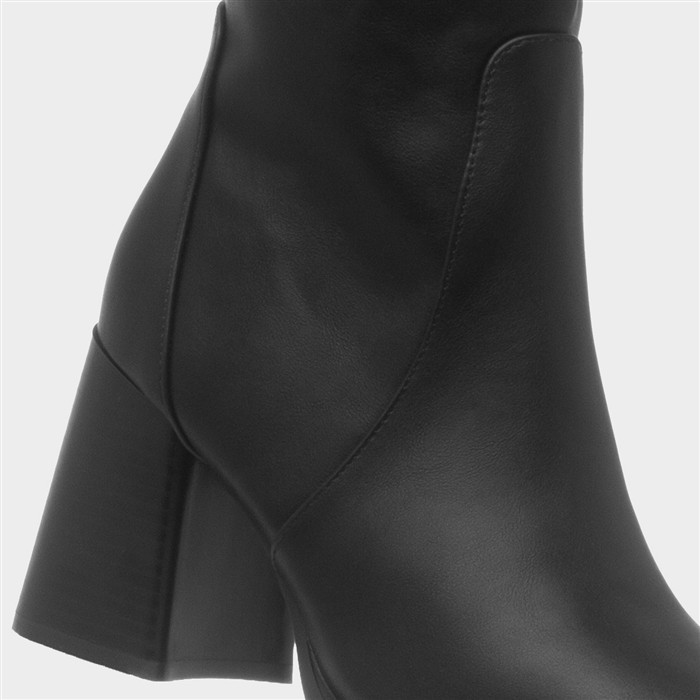 Paige Womens Black Heeled Boot