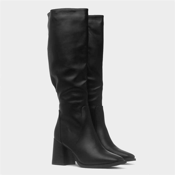 Paige Womens Black Heeled Boot