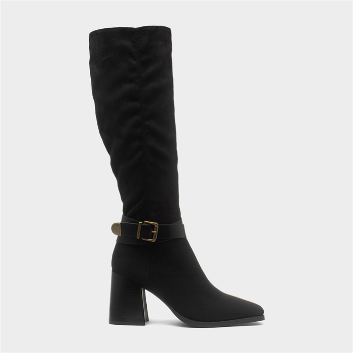 Romy Womens Black Heeled Boot