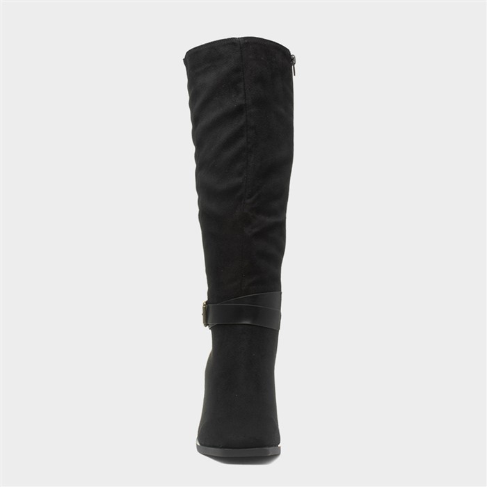 Romy Womens Black Heeled Boot