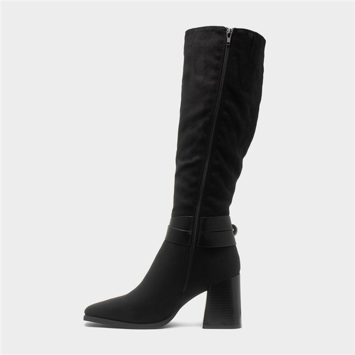 Romy Womens Black Heeled Boot