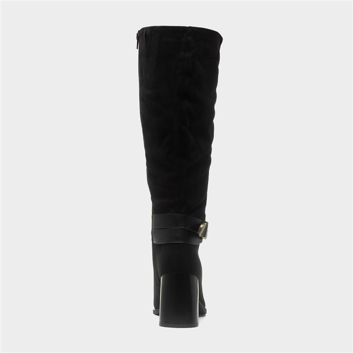 Romy Womens Black Heeled Boot
