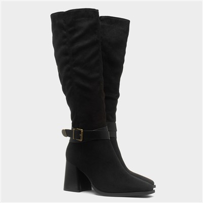 Romy Womens Black Heeled Boot