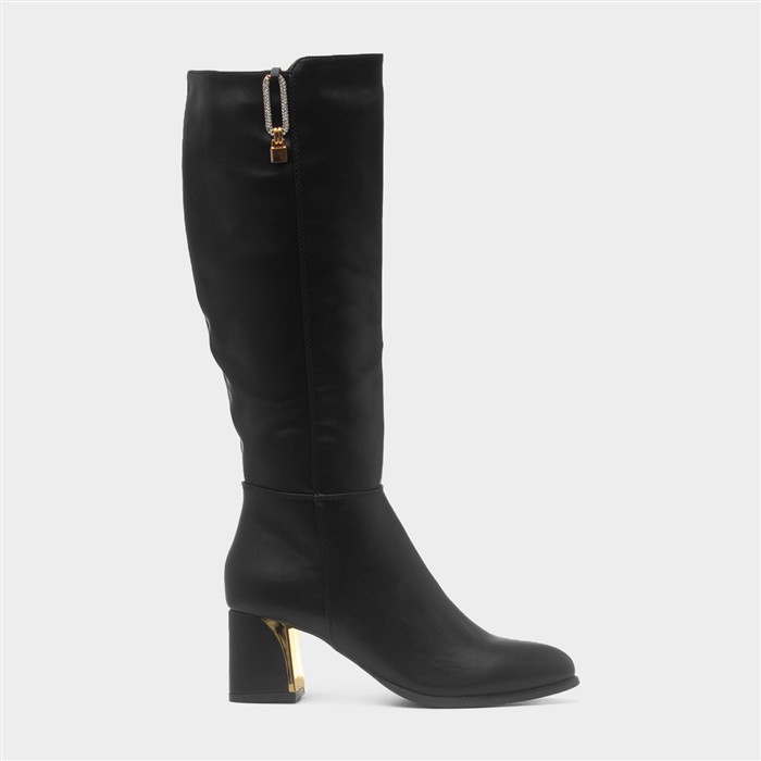 Kaia Womens Black High Leg Boot