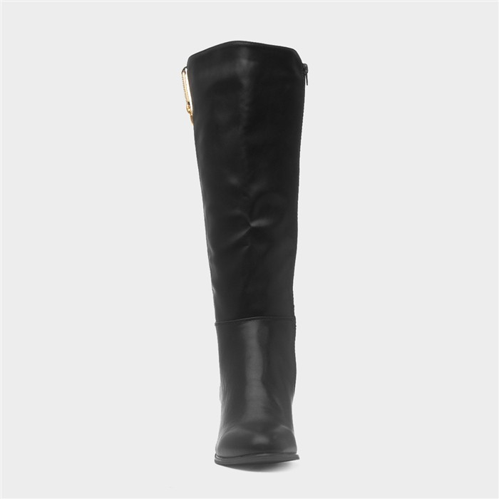 Kaia Womens Black High Leg Boot