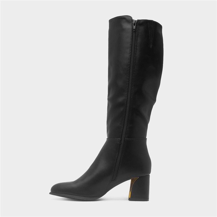 Kaia Womens Black High Leg Boot