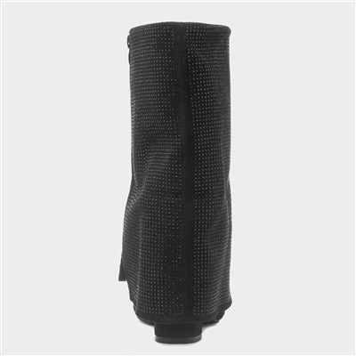 Gigi Womens Black Foldover Boot