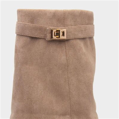 Sadie Womens Taupe Zip Up Boot