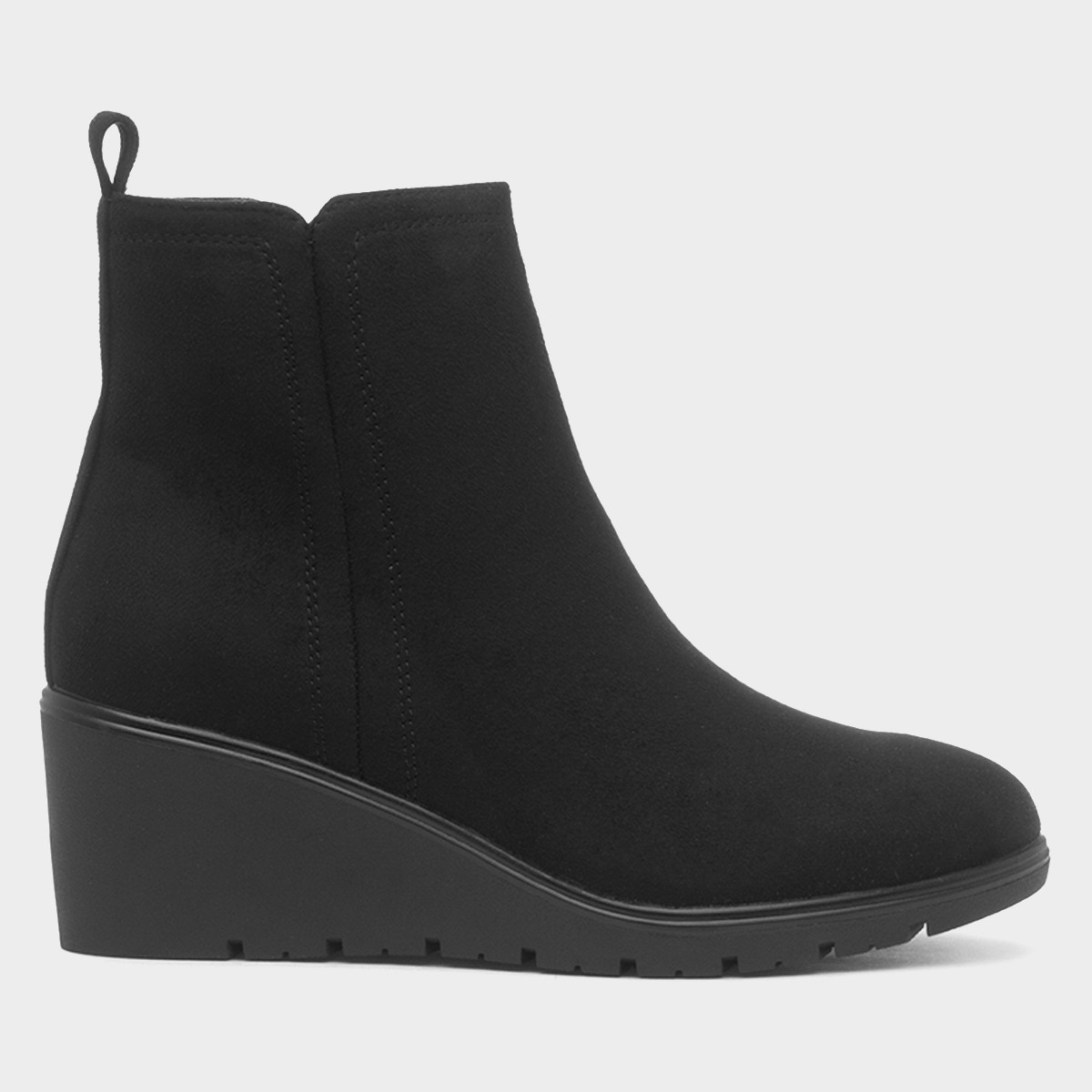 Laila Womens Black Wedge Boots