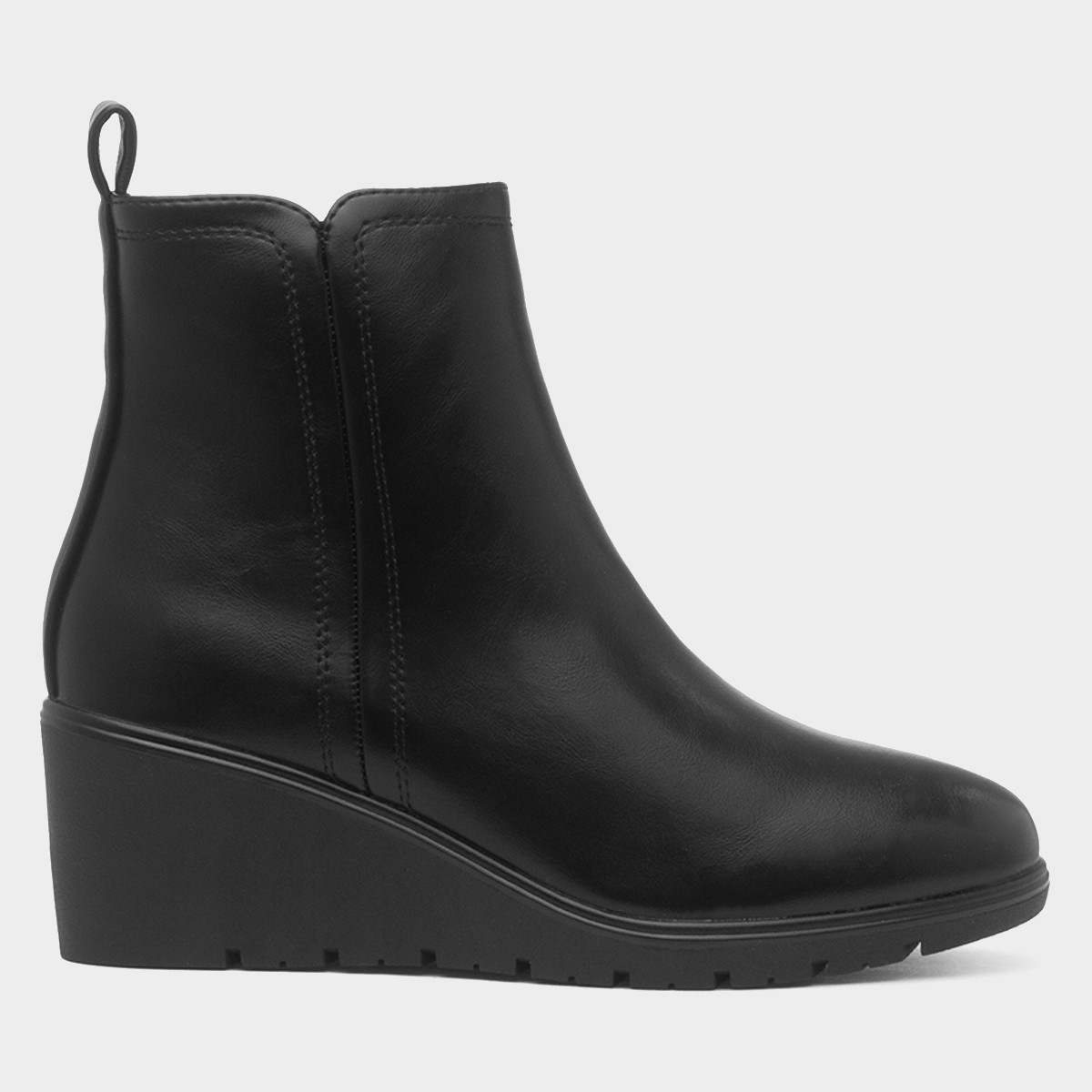 Laila Womens Black Wedge Boot