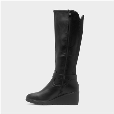 Tova Womens Black High Leg Boot