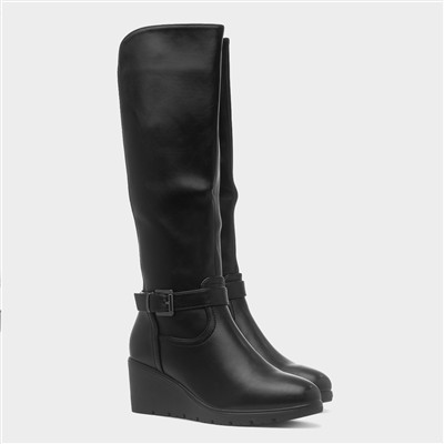 Tova Womens Black High Leg Boot