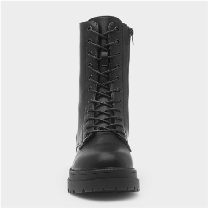Ema Womens Black Lace Up Boot