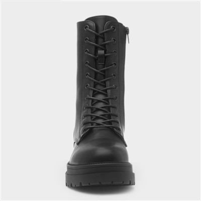 Ema Womens Black Lace Up Boot