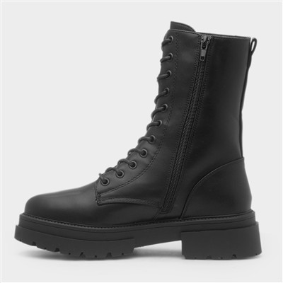 Ema Womens Black Lace Up Boot