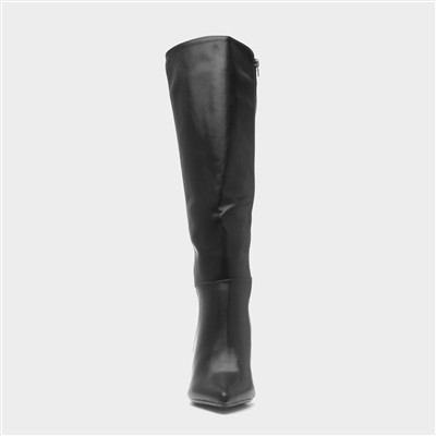 Romina Womens Black Heeled Boot
