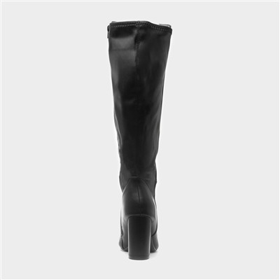 Romina Womens Black Heeled Boot