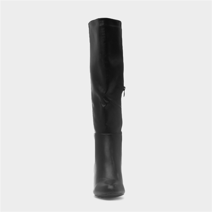 Womens Black Wide Fit Heel Boot