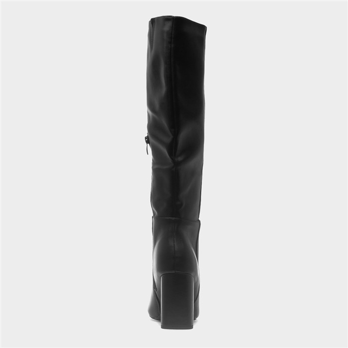 Womens Black Wide Fit Heel Boot