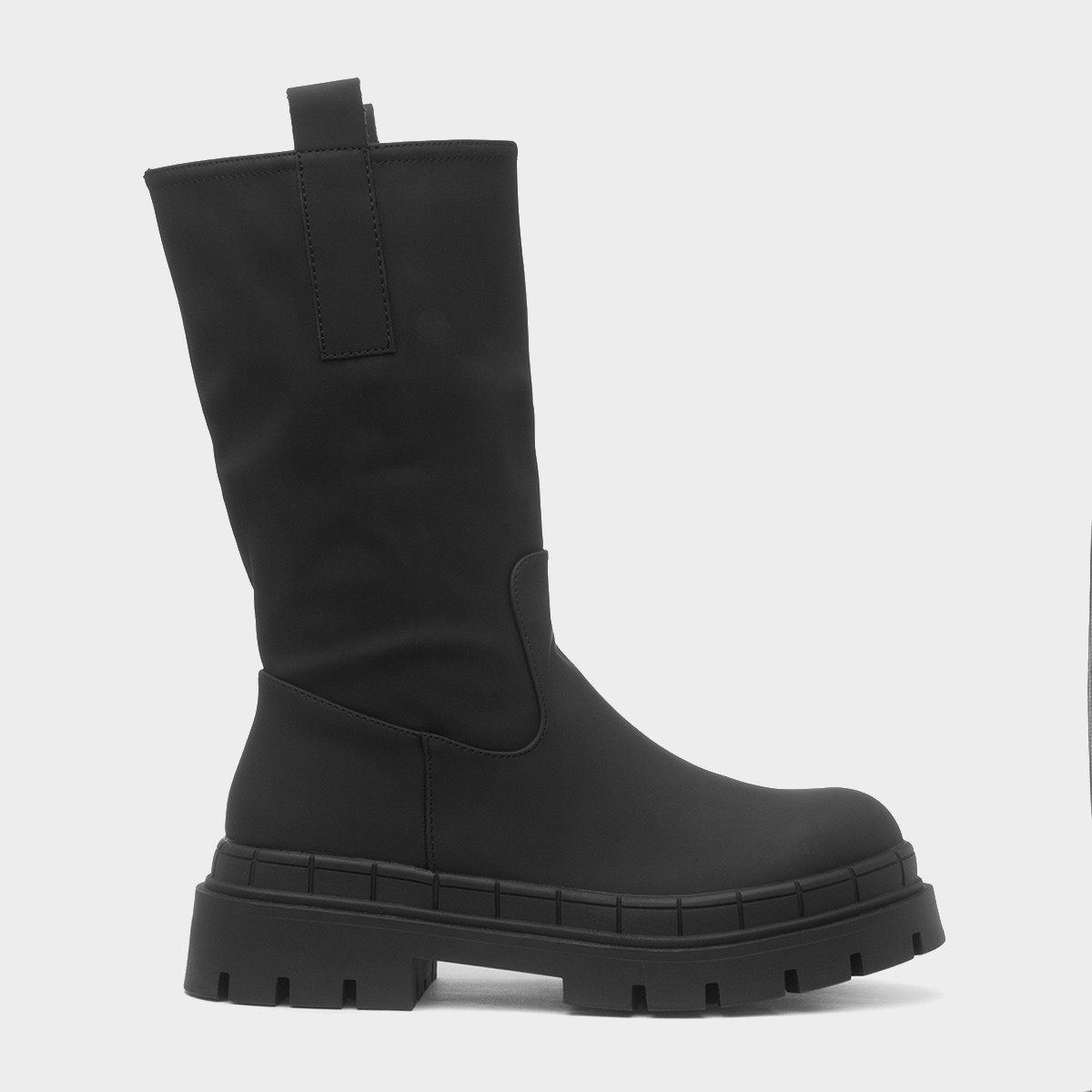 Kyra Womens Black Chunky Calf Boot