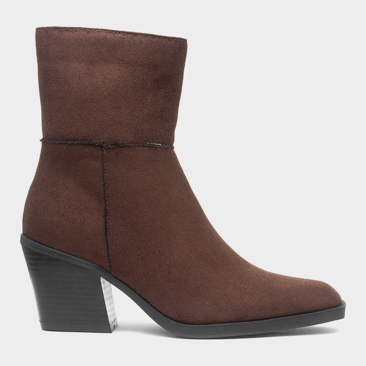 Nyla Womens Chocolate Heeled Boot