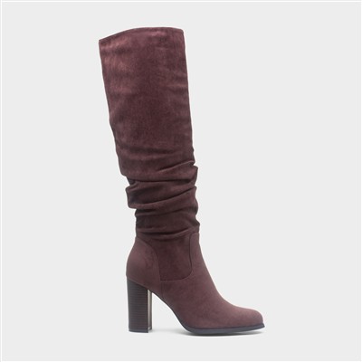 Myka Womens Chocolate Knee High Boot