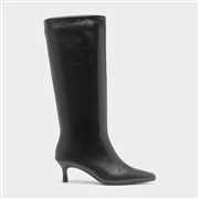 Krush Skylah Womens Black Wider Fit Heeled Boot (Click For Details)