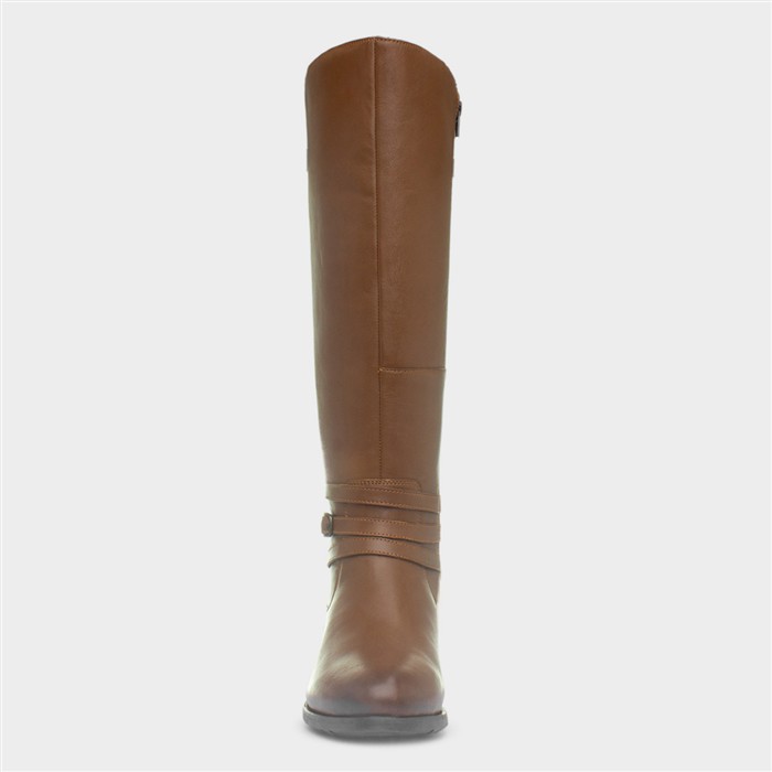 Vanessa Womens Tan Leather Boot