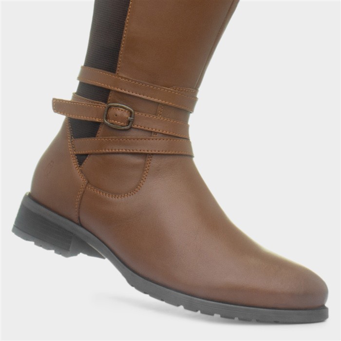 Vanessa Womens Tan Leather Boot