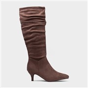 Krush Adelyn Womens Taupe Wider Fit Knee High Boot (Click For Details)