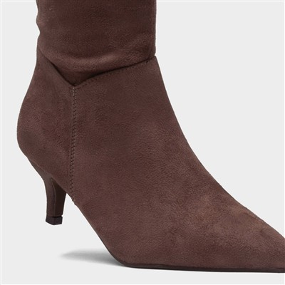 Adelyn Womens Taupe Wider Fit Knee High Boot