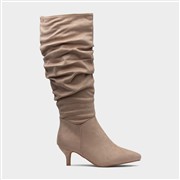 Krush Adelyn Womens Beige Wider Fit Knee High Boot (Click For Details)