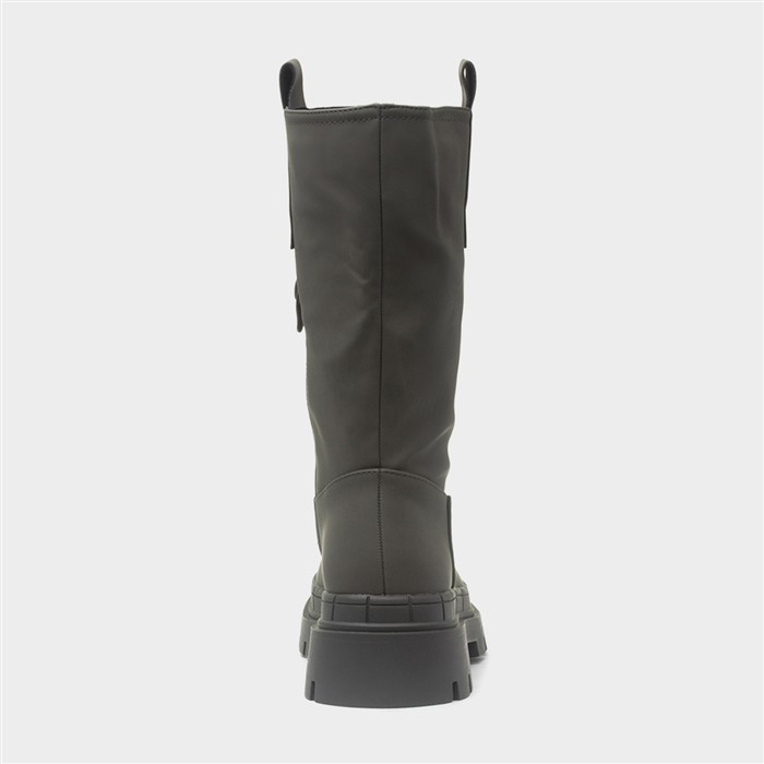 Kyra Womens Khaki Chunky Calf Boot