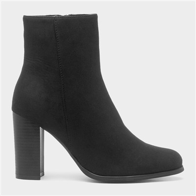 Este Womens Black Heeled Ankle Boot