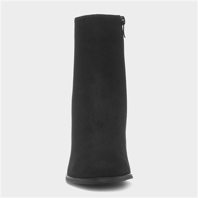Este Womens Black Heeled Ankle Boot