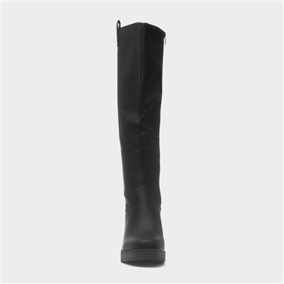 Tabitha Womens Black Knee High Boot