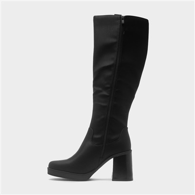 Tabitha Womens Black Knee High Boot