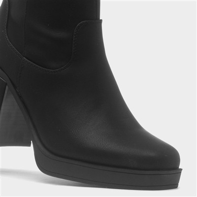 Tabitha Womens Black Knee High Boot