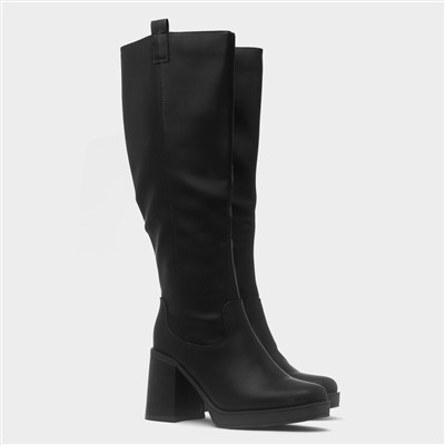 Tabitha Womens Black Knee High Boot