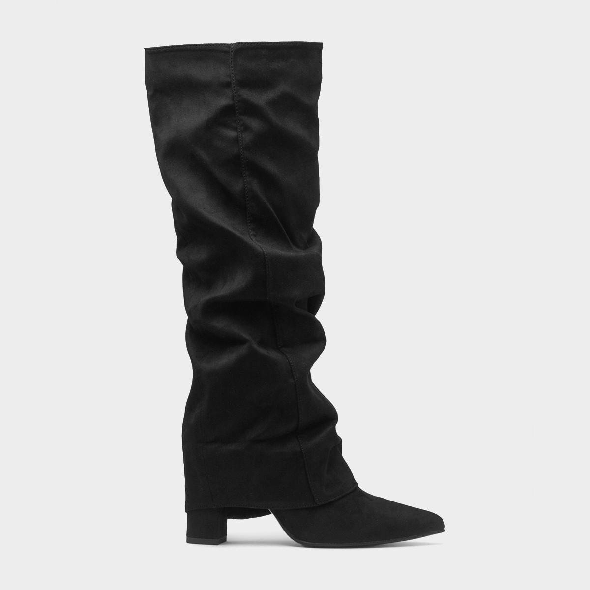 Tammy Womens Black Knee High Heeled Boot