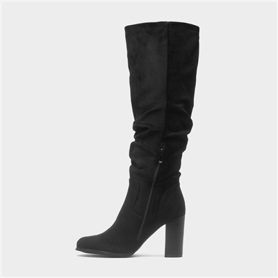 Myka Womens Black Knee High Boot