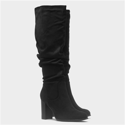 Myka Womens Black Knee High Boot