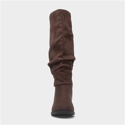 Davina Womens Brown Knee High Boot