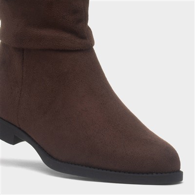 Davina Womens Brown Knee High Boot