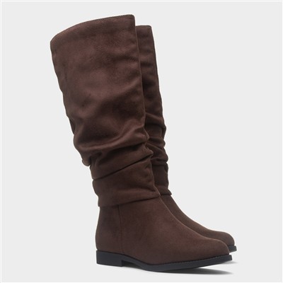 Davina Womens Brown Knee High Boot