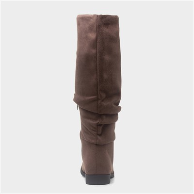 Davina Womens Taupe Knee High Boot