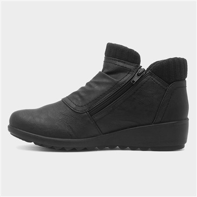 Virgo Womens Black Ankle Boot