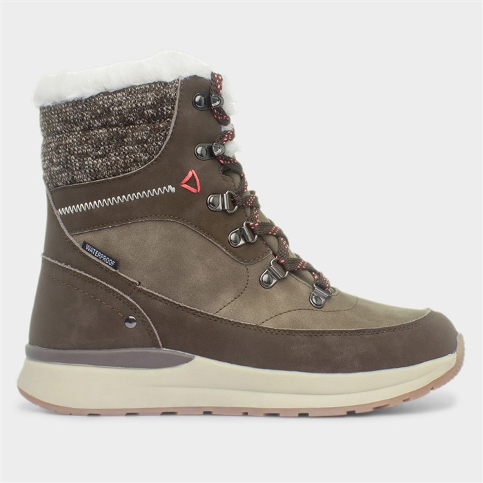 Sheephouse Womens Brown Lace Up Boots