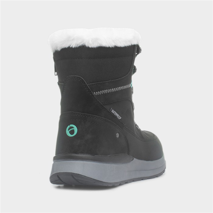 Sheephouse Womens Black Lace Up Boot
