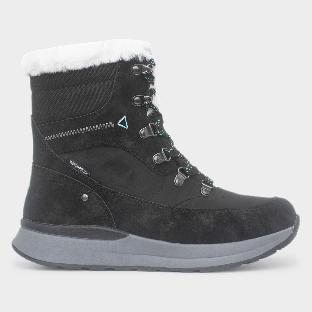 Sheephouse Womens Black Lace Up Boot